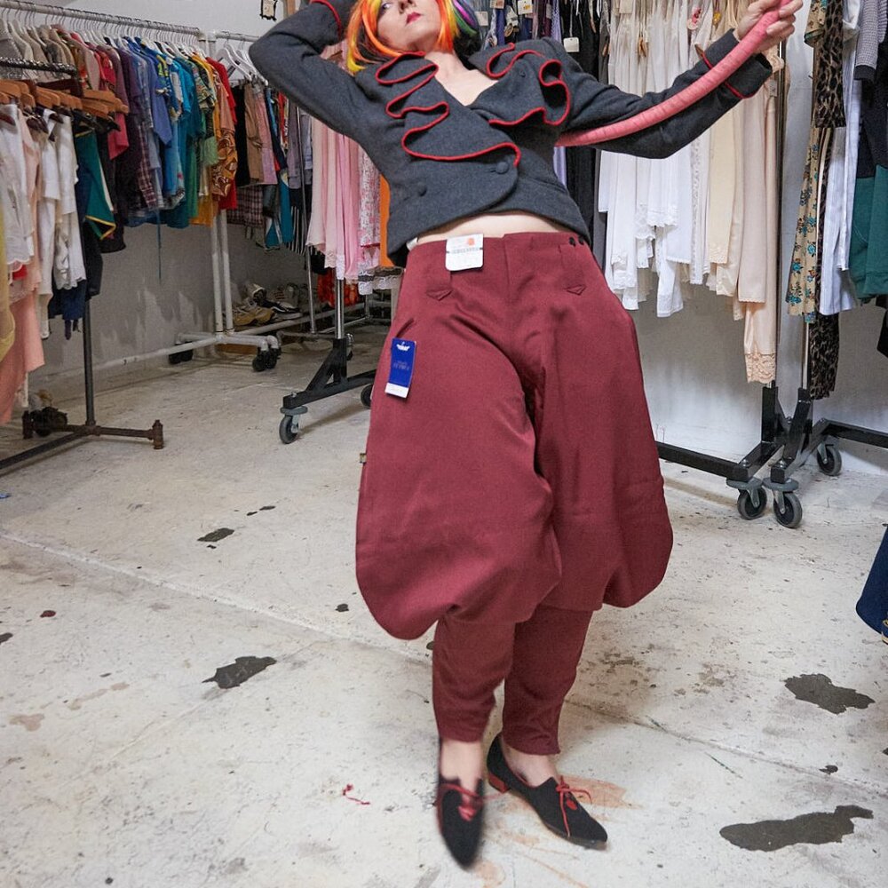 Vintage 1990s Japanese Maroon Nikka Work Wear Pants